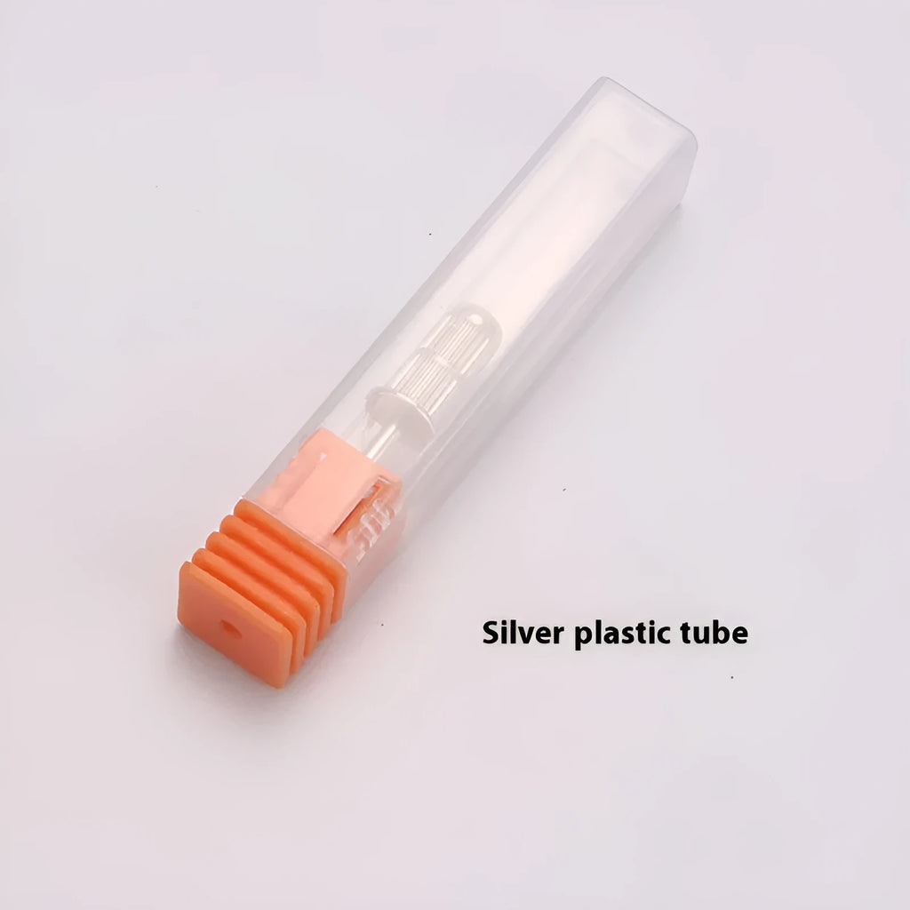 Silver stainless steel nail sanding ring bearing and shaft set with plastic tube storage