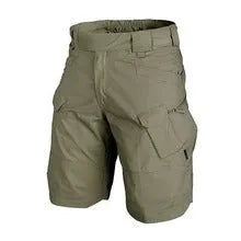 Tactical pants in black with waterproof windproof fabric and multiple pockets for outdoor use