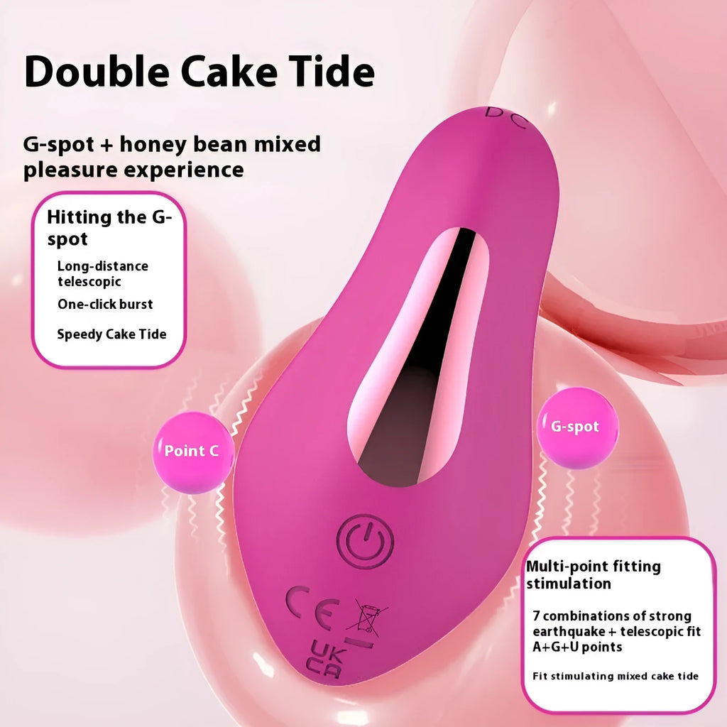 Rose red silicone female vibrator with butterfly design and mobile app control