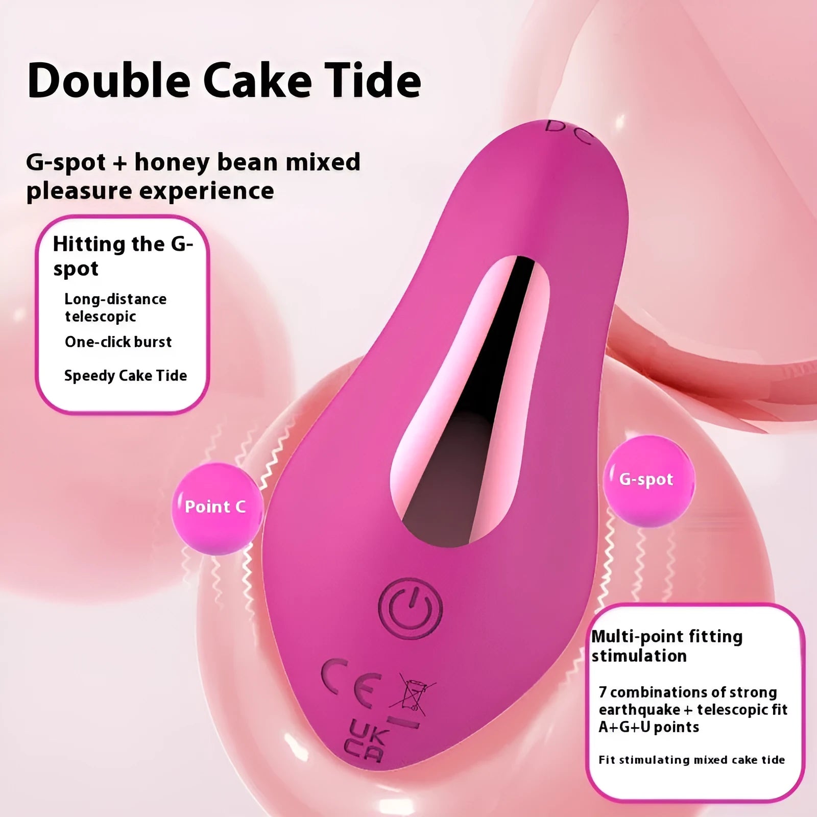 Rose red silicone female vibrator with butterfly design and mobile app control
