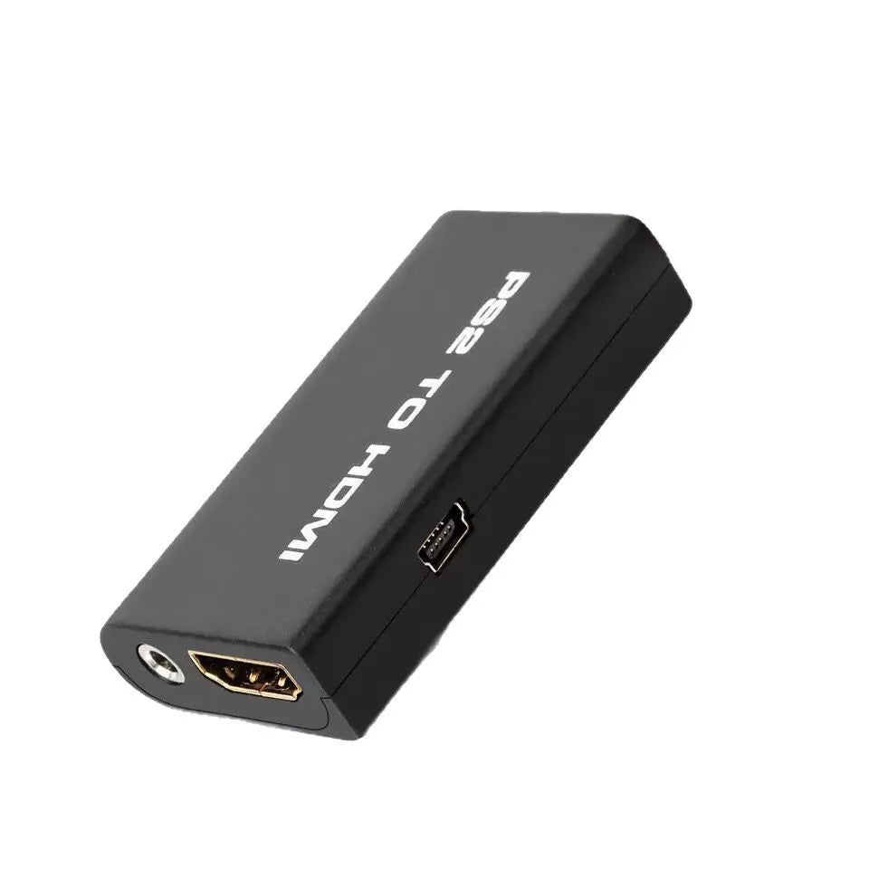Black game to HDMI converter with audio-video output and PS/2 interface for PS2 game machine