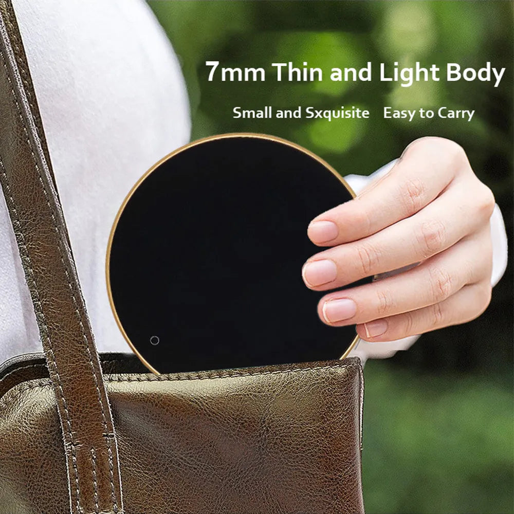 Black USB heating coaster with touch control for warming coffee mugs and cups