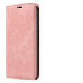 Magnetic flip phone case for iPhone in grey colour, showing front cover closed with magnetic seal.