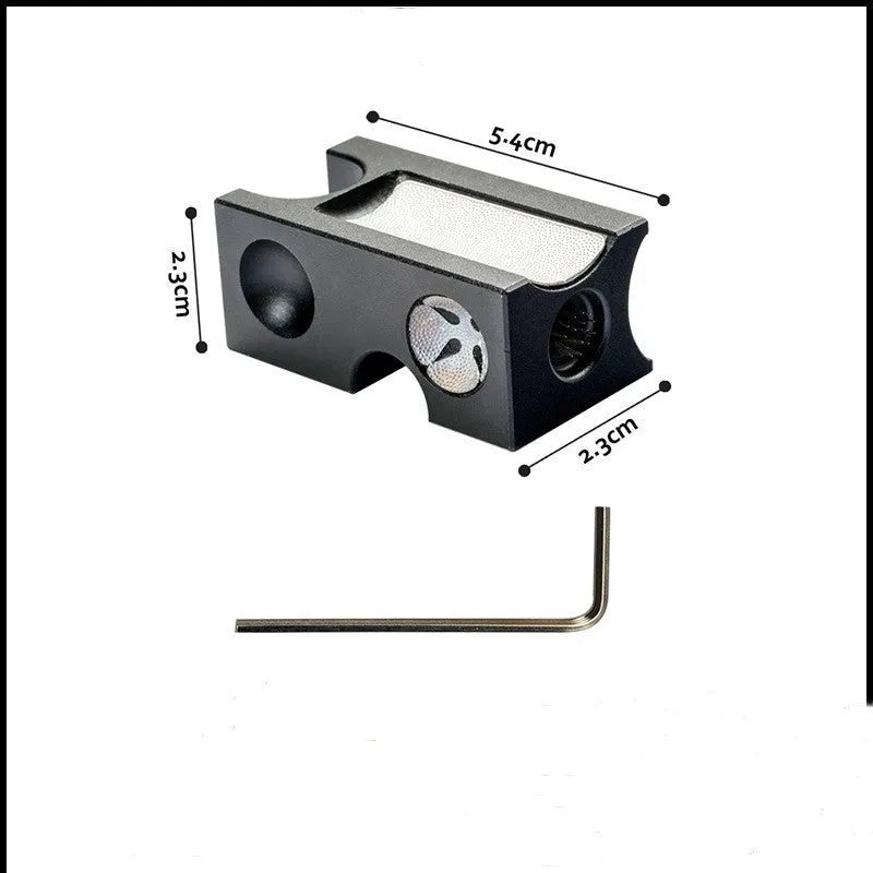 Black all-metal billiard rod head repair device for leather cue tip maintenance