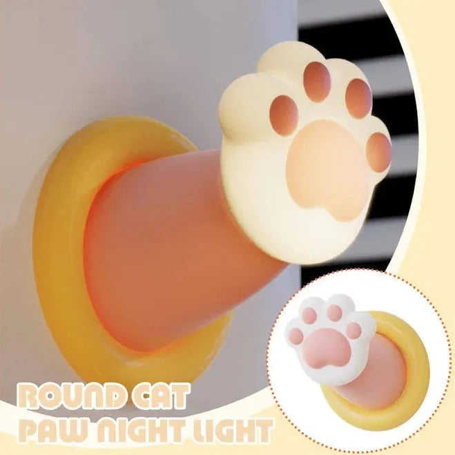 Outstretched round hand cat claw desk lamp with touch control and rechargeable battery for bedside lighting