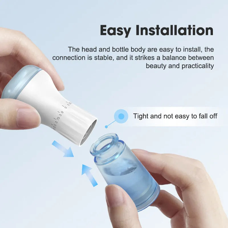 Blue micro needle roller scalp care machine with 10ml solution for home hair follicle stimulation