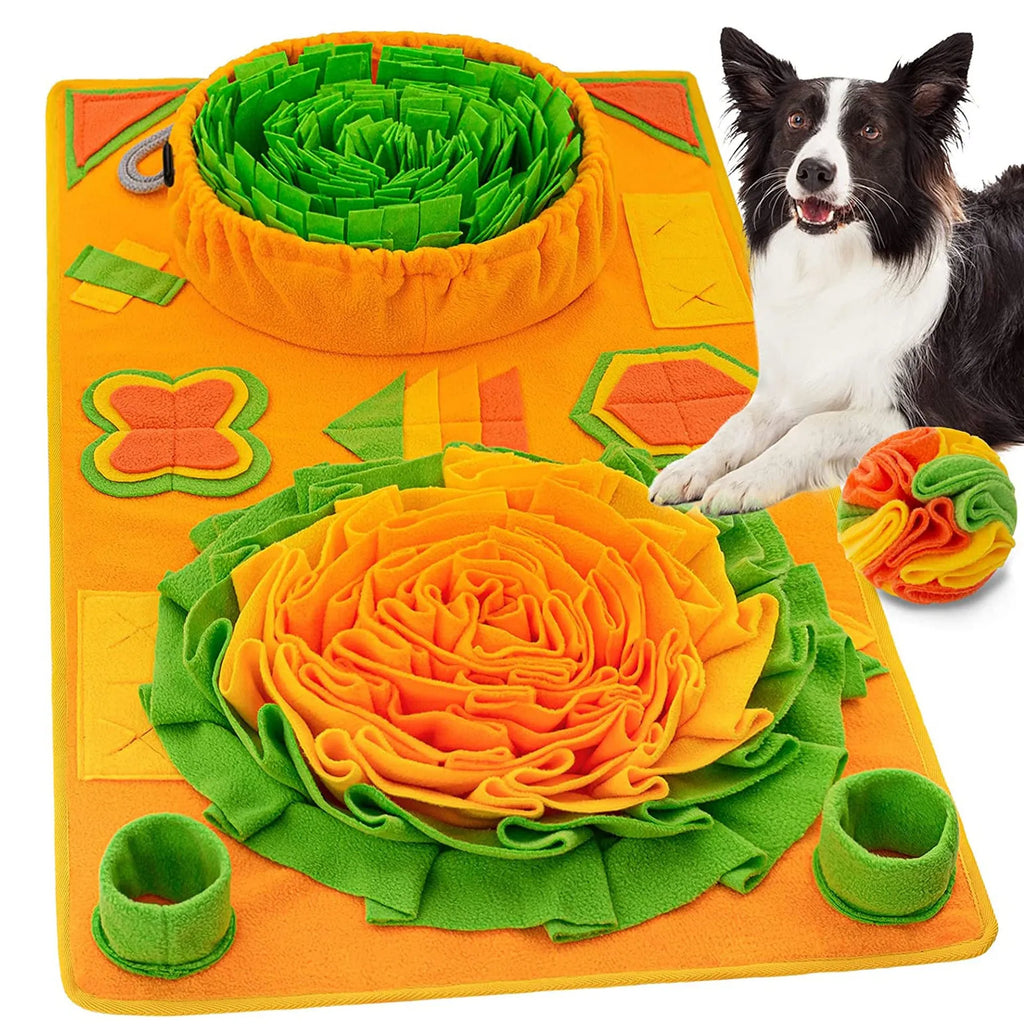 Pet products sniffing pad puzzle interaction mat 85x50cm polar fleece cushion gift ball colour for dogs