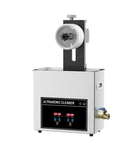 Single-slot ultrasonic cleaning machine with digital controls on a bench top.