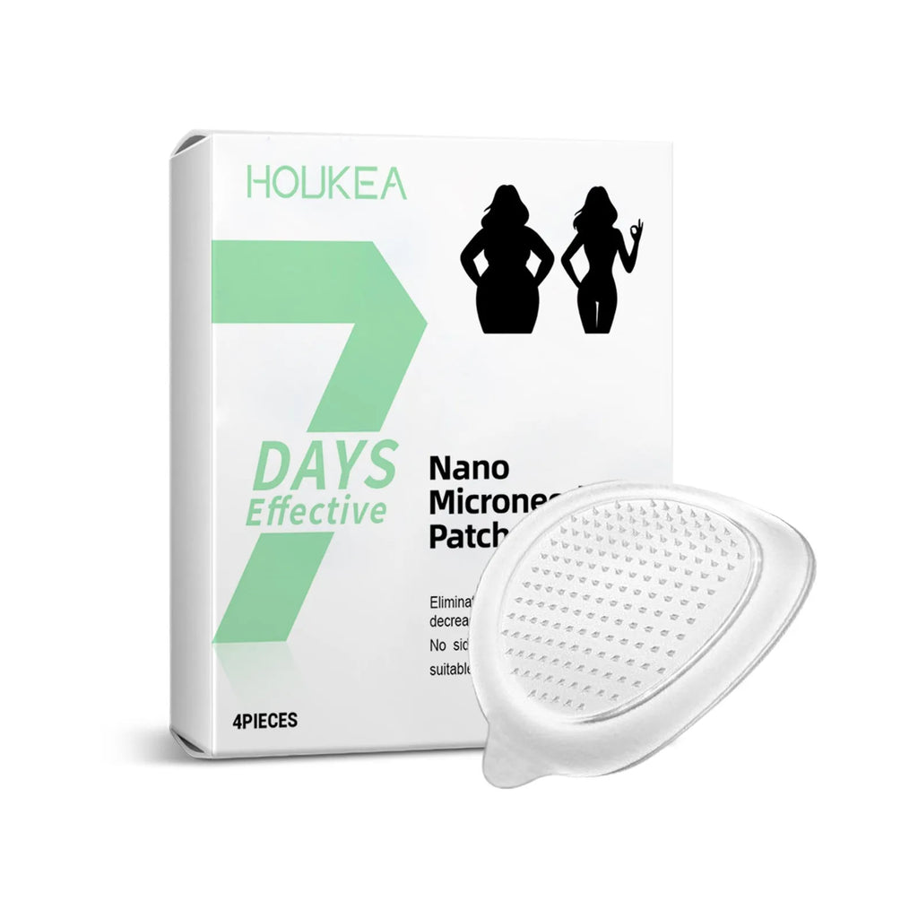 Four nano microneedle slimming patches for body contouring with ginger and mugwort root extracts