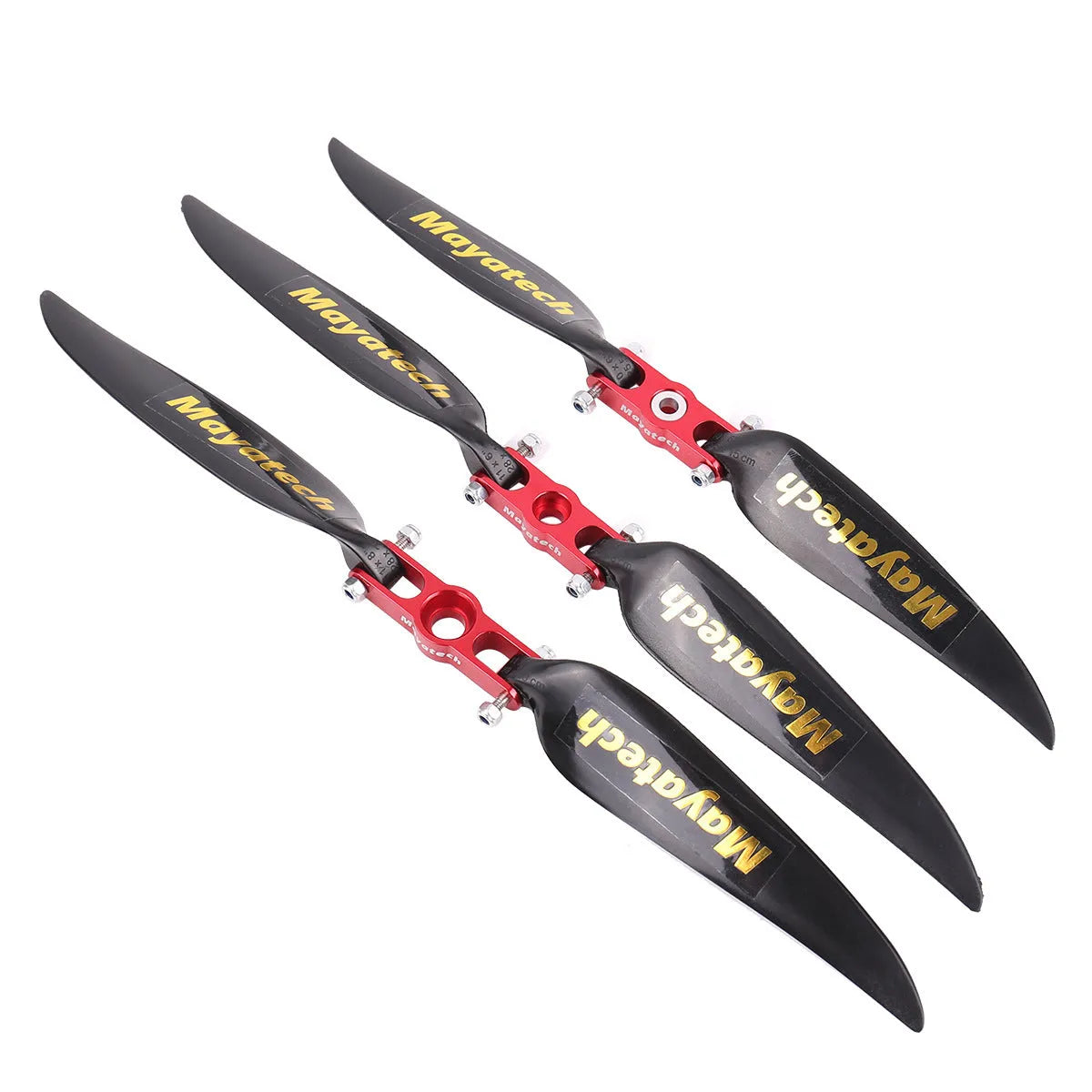 Black folding kayak paddle with quick-disassembly fittings, showing PE blade.