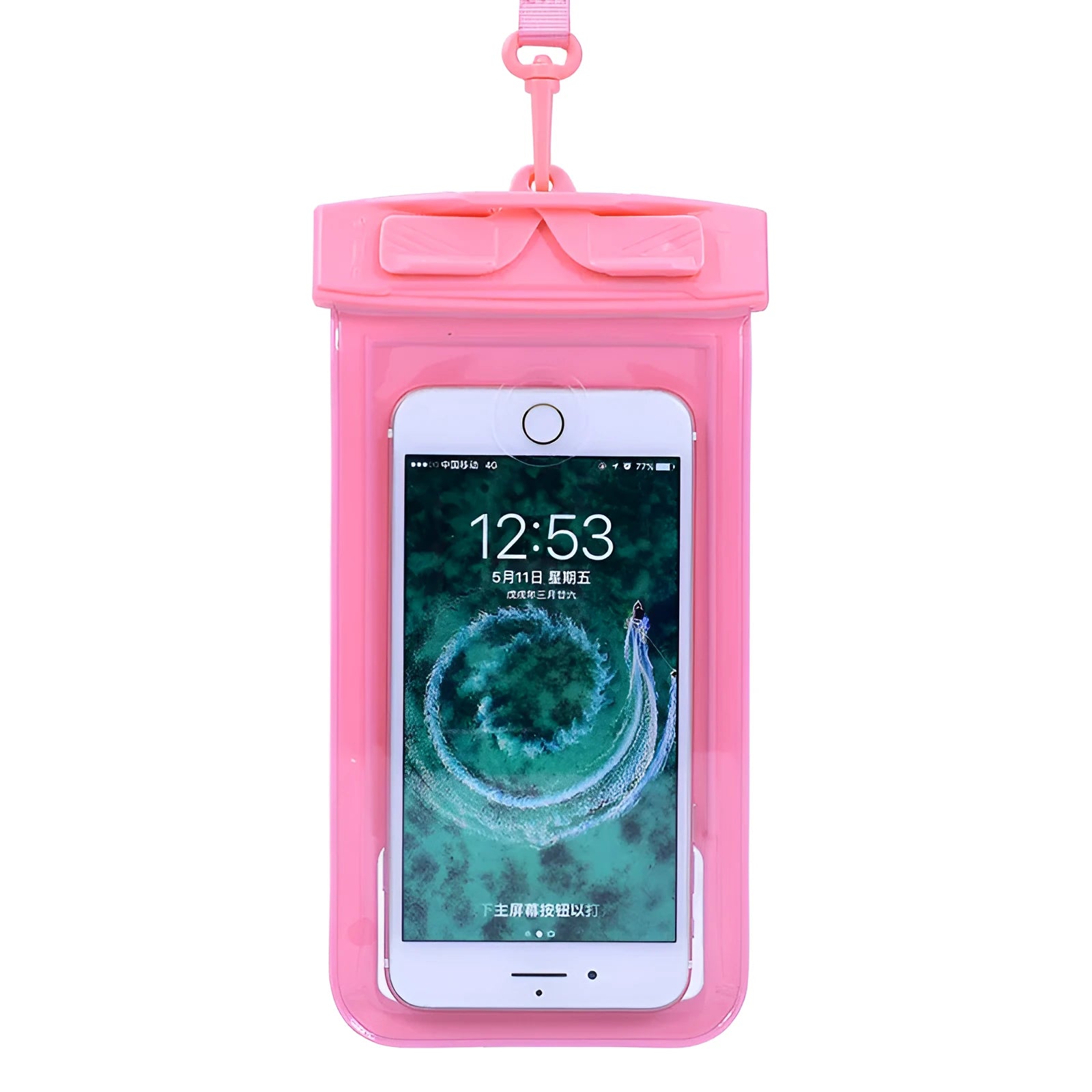 PVC waterproof phone bag for diving and beach activities in multiple colour options