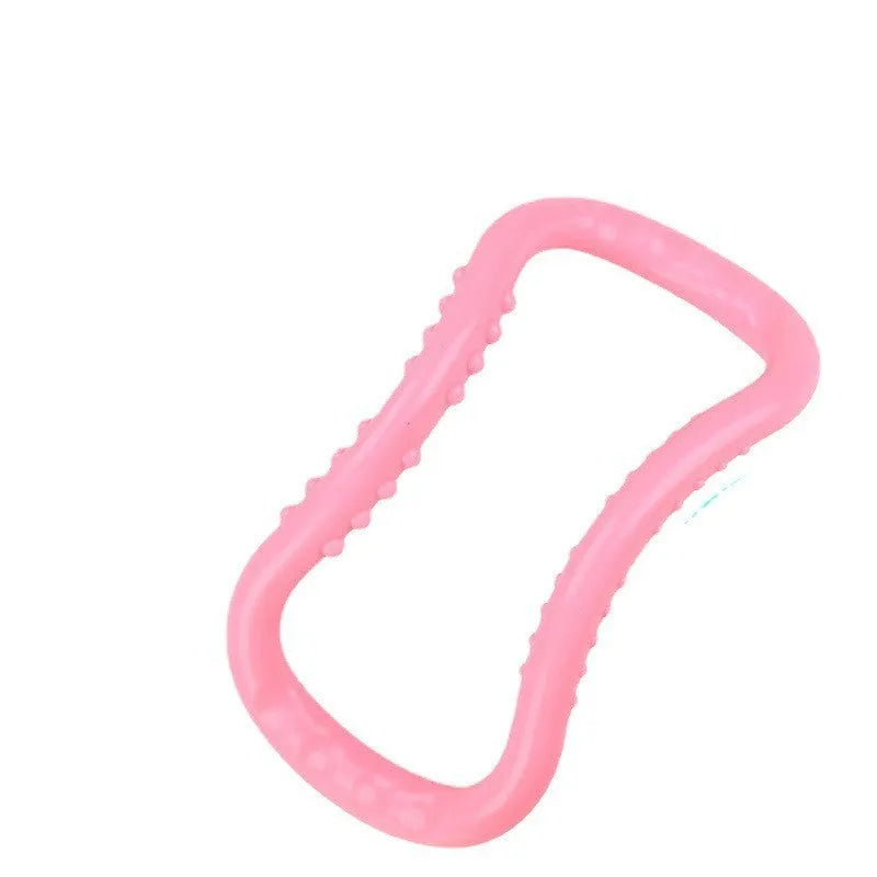 PP plastic yoga ring stretching aid in blue, pink or purple for back opening exercises
