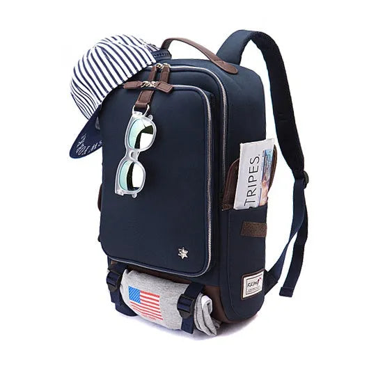 Modern men's Oxford cloth backpack in multiple colours with dimensions 30x16x46cm