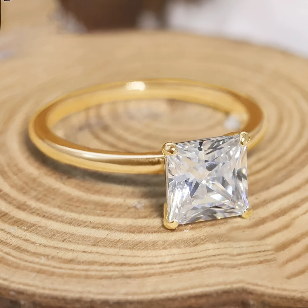 Simple geometric 925 silver ring shown in silver, gold, and rose gold colour options on a plain background.