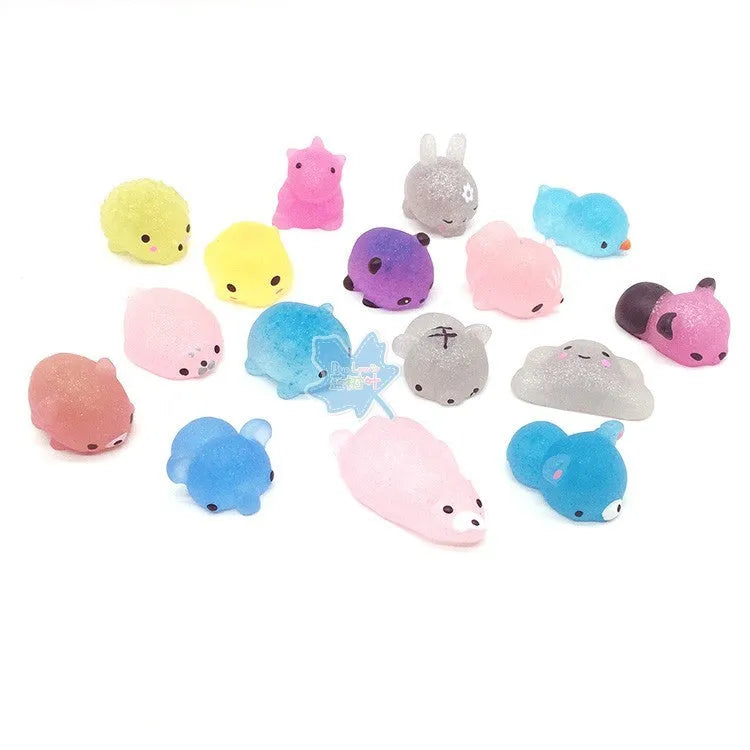 Mini animal toys TPR material, random styles, 16 pack bulk