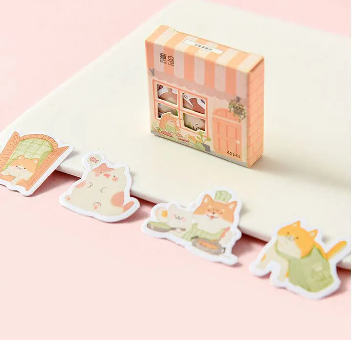 Paper account stickers with penguin design measuring 20-50mm wide for stationery decoration