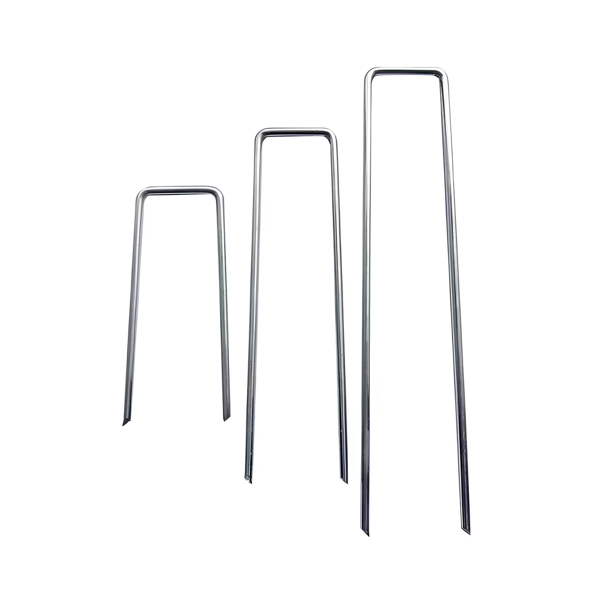 Galvanised steel ground nail 4cm wide 15cm long 3.0mm wire for landscaping cloth fixing