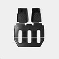 Tesla Model X waterproof TPE rubber car floor mats and tailbox cushion set for left-hand drive vehicles.