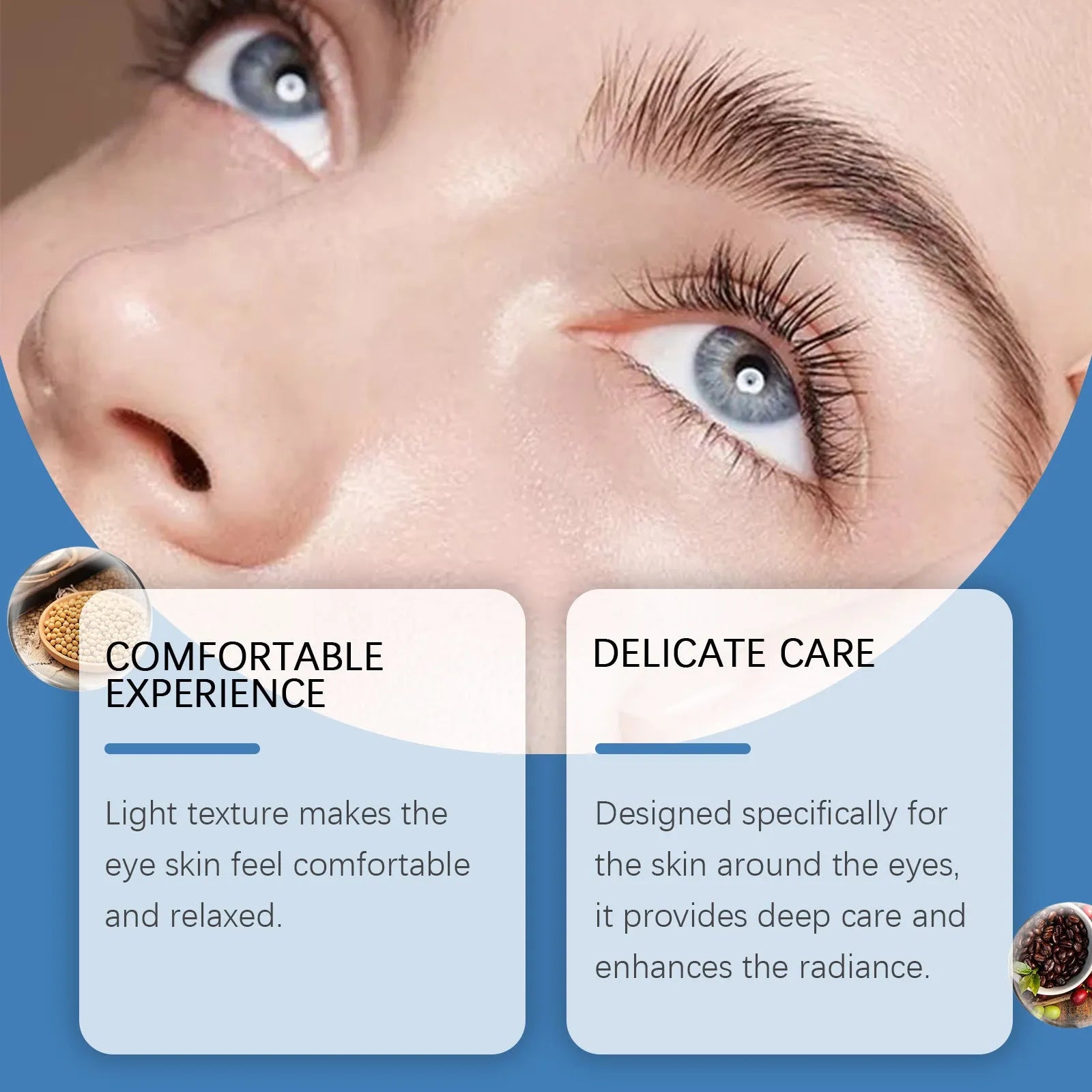 White 15g jar of Viareline collagen firming eye cream for the skin around the eyes.