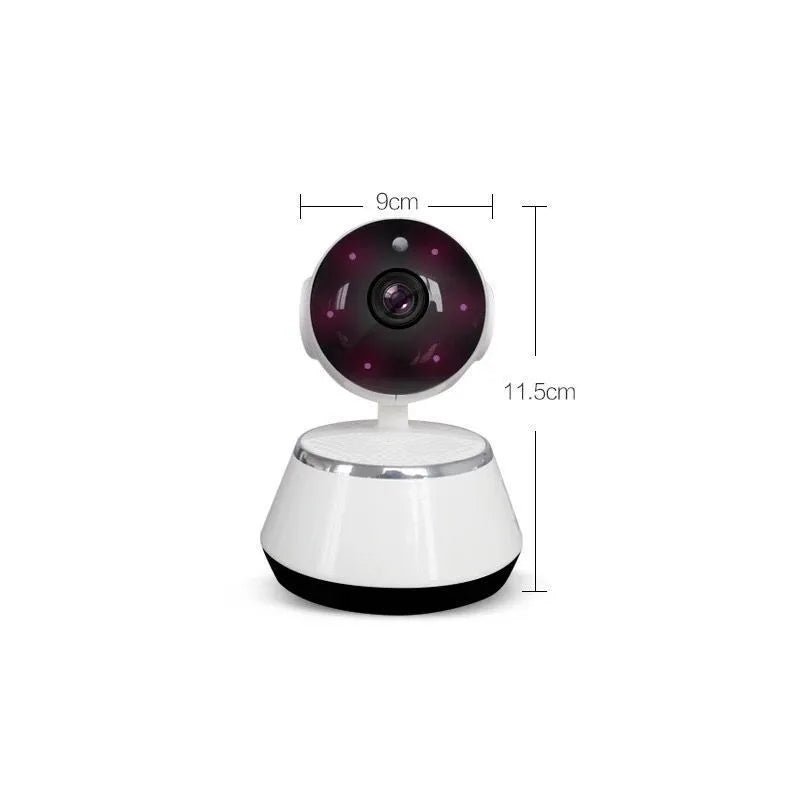 WiFi network surveillance camera with compact 95x130x135mm dimensions and low power consumption