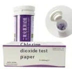 Bottle of 50 chlorine dioxide concentration test paper strips for water detection