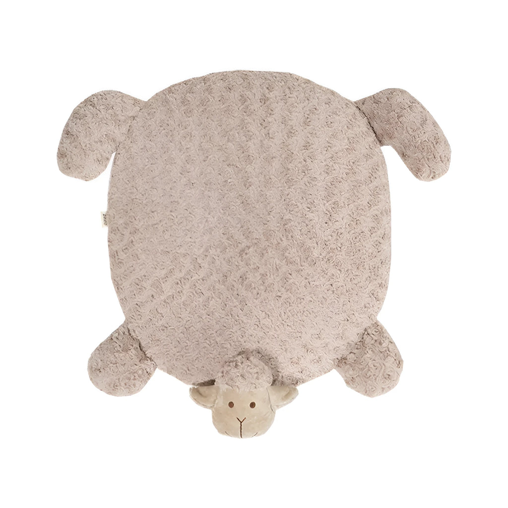 Pet mat in lamb fabric, 40x50cm, available in coffee and white, for cats and dogs.