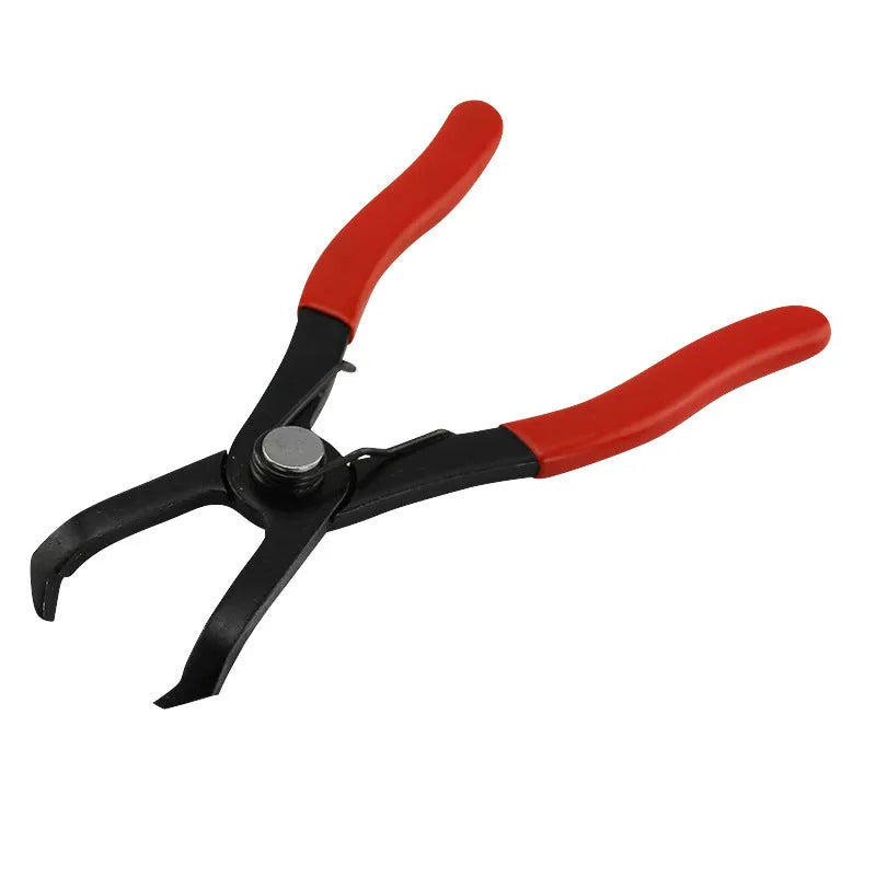 Red interior round nail removal pliers with PVC handles and 0-26mm adjustment