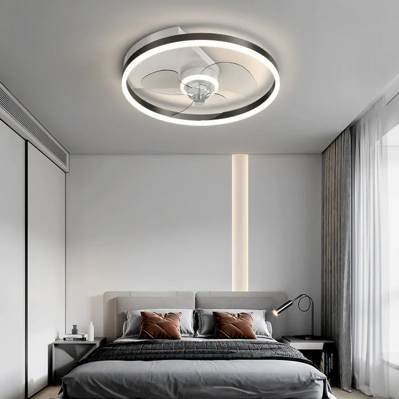 Simple modern Nordic style LED ceiling light for a children's room with iron body.