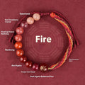 Hand-woven red rope five elements balance bracelet in national tide style with colour options