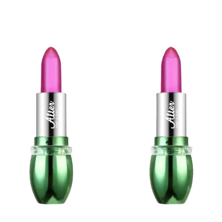 Non-fading waterproof moisturising lipstick in bright red with no stain on cup property