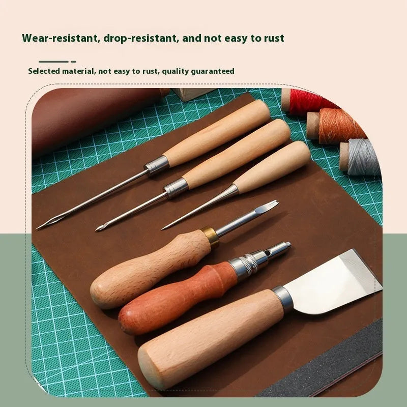 Leather tools suit DIY sewing tool set for leather cutting and trimming