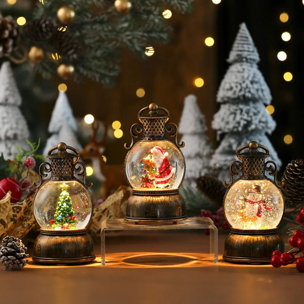 USB music snowflake Christmas light resin ornament with snowflake pattern, 88 × 15 cm, four styles including old man holding bear