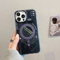 Frosted PC phone case for iPhone 15 Pro Max with unbounded magnetic suction and anti-fingerprint finish, in black colour