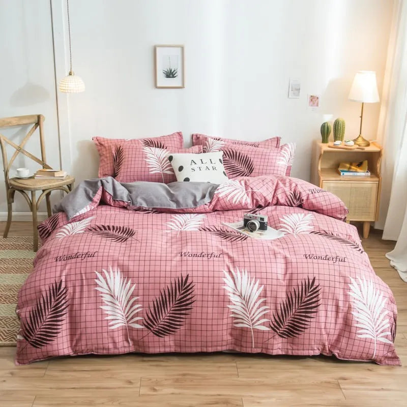 Cotton bedding cover set in multiple sizes and colours including Alice and Carrot duvet covers