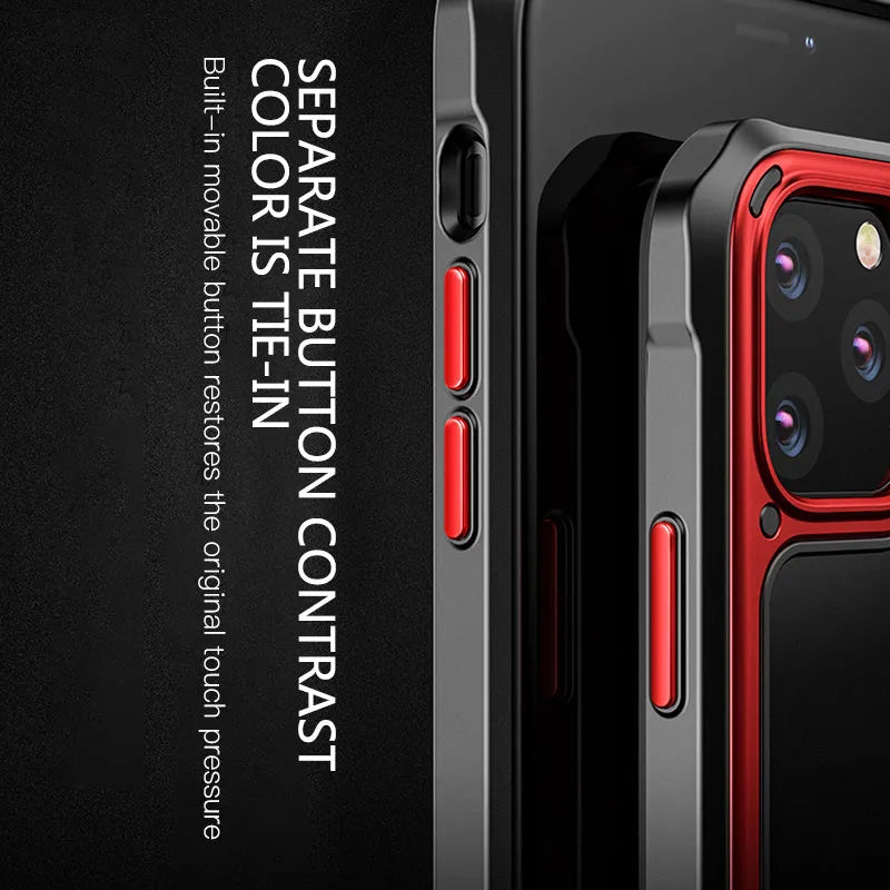 Transparent PU and TPU mobile phone case for iPhone 11 on a table