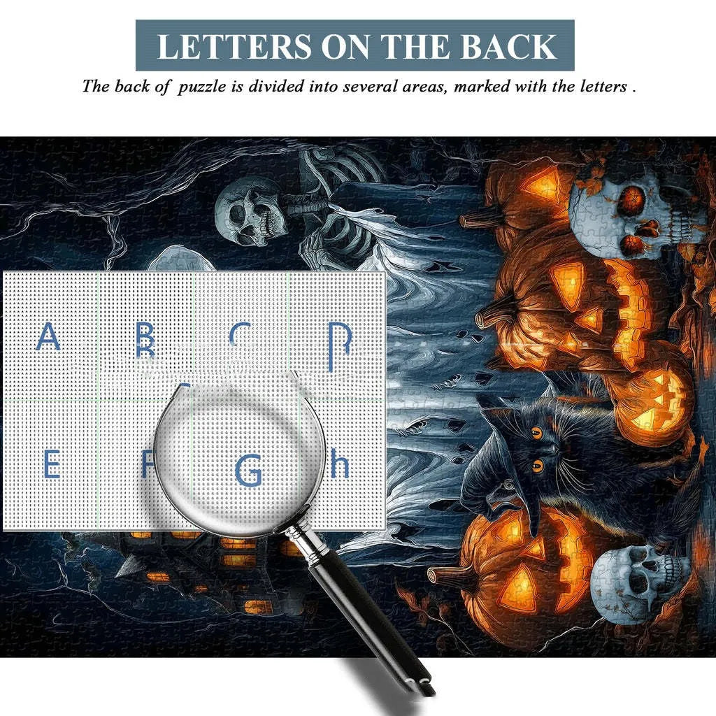 Creative ghost puzzle made of plastic for Halloween party decoration, size as shown