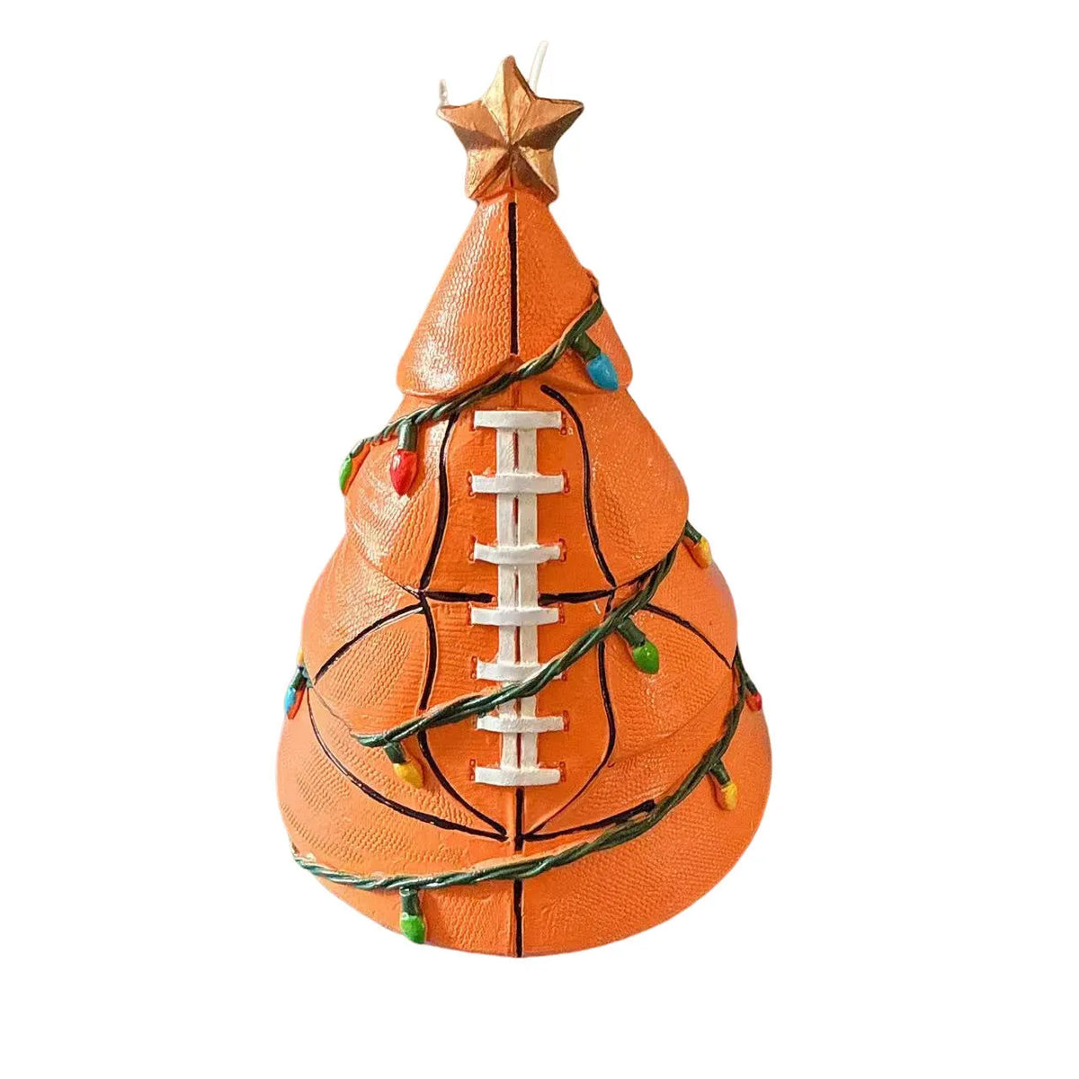 15cm resin football Christmas tree decoration in rugby design, styles A to G
