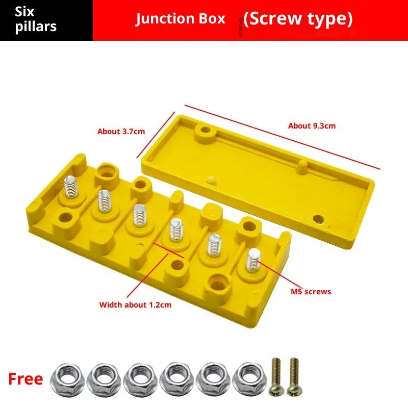 48V electric tricycle junction box terminal block with three columns in plastic bakelite