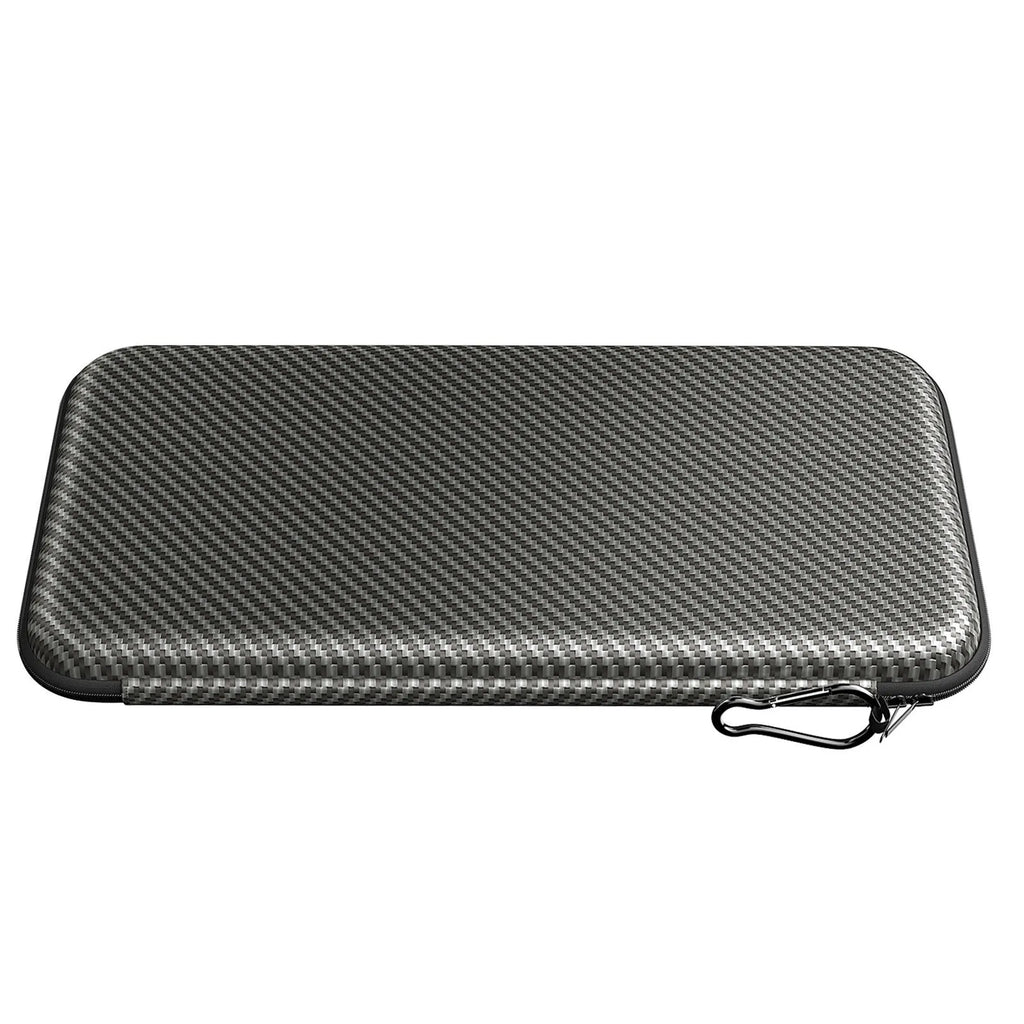 Silver grey golf double glove storage bag with two integrated marking brackets for organised accessory storage