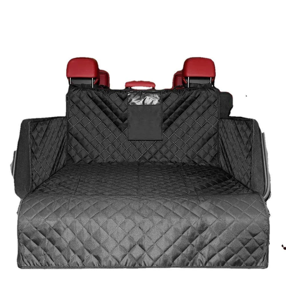 New waterproof dog car boot mat in grey 600D Oxford cloth with anti-skid net and storage bag for medium and large dogs