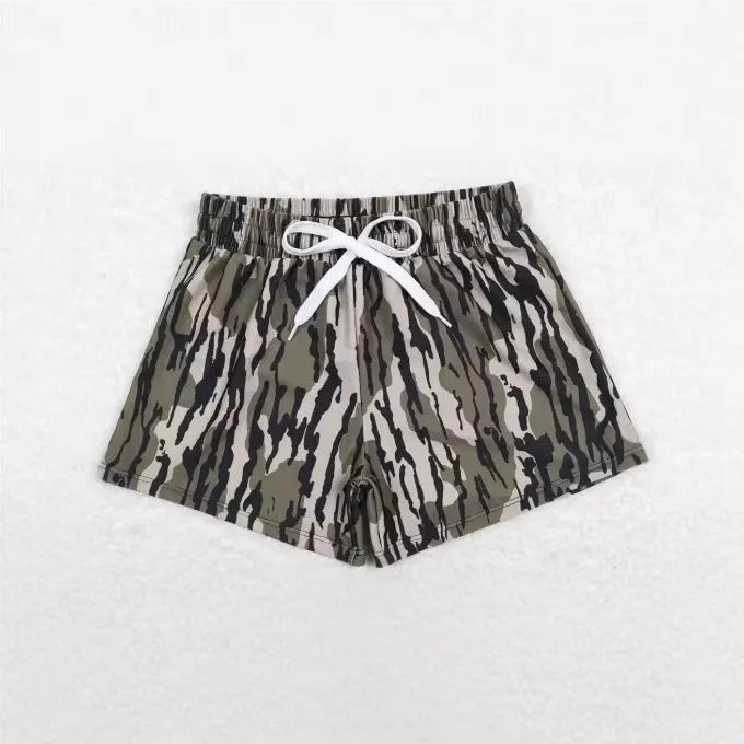 Boys' straight-leg casual shorts in a polyester fabric for summer sports and play.