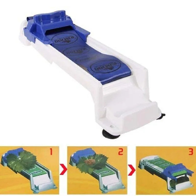 Blue vegetable meat roller 36x10x8cm manual kitchen gadget for making vegetable and meat rolls