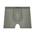 Men's seamless ice silk boxers in dark grey colour showing mid-waist and single-layer design.