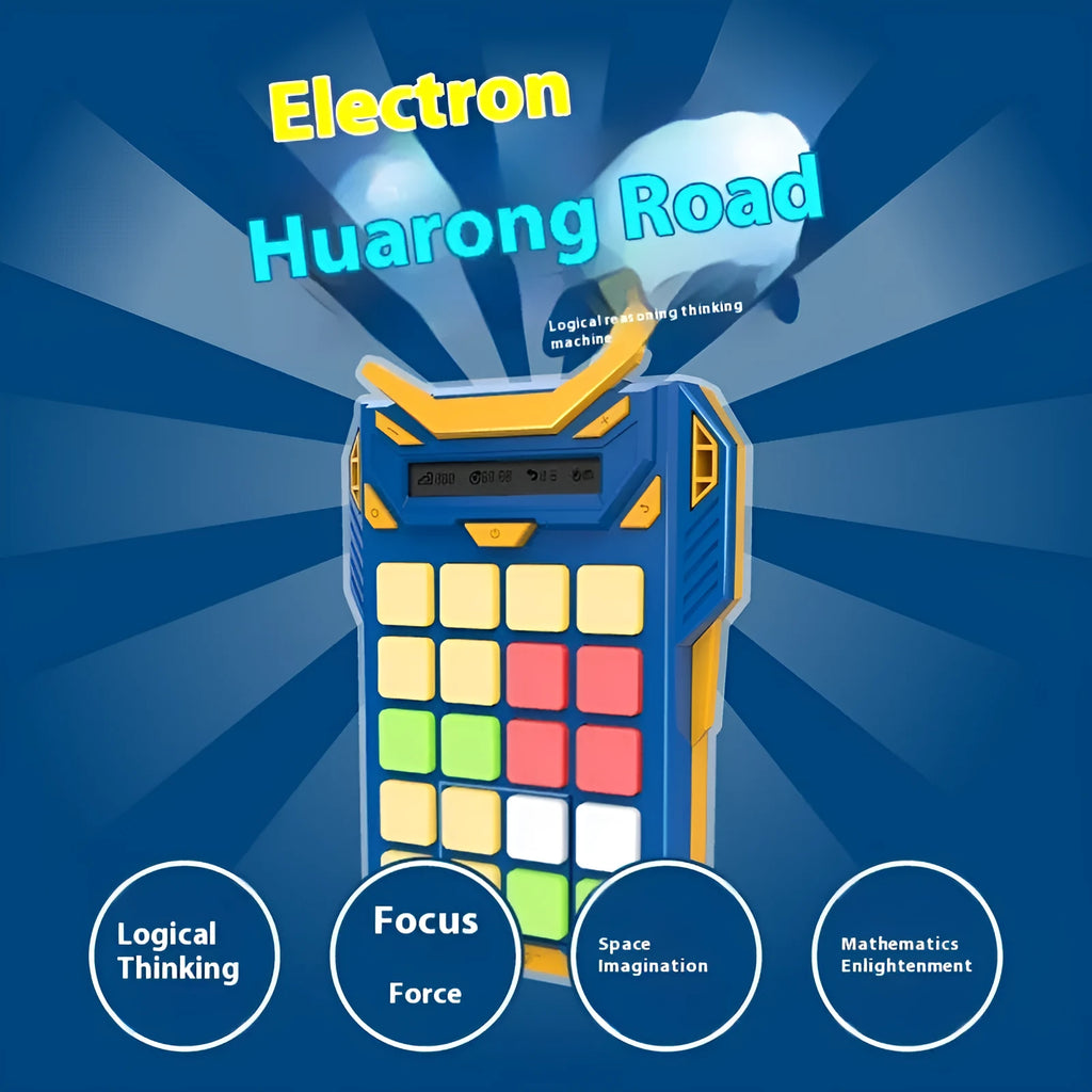 LCD children's smart handheld electronic toy in plastic construction with flash and music functions, blue and pink options