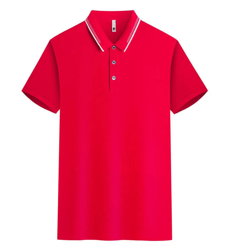 Ladies red asymmetric cotton top with bead chain jacquard lapel detail, Korean style fashion.
