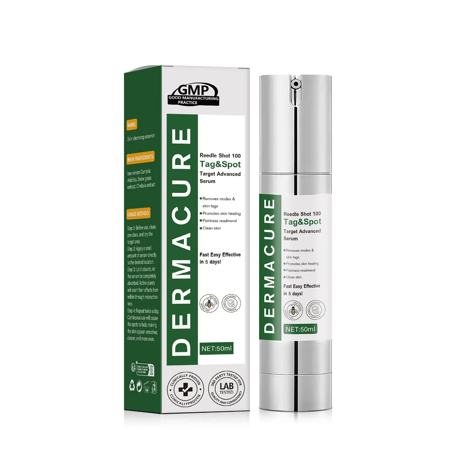 50ml facial care solution bottle for gentle cleansing suitable for female and male users