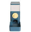 Transparent hanging automatic pet feeder with food and water compartments for small animal cages