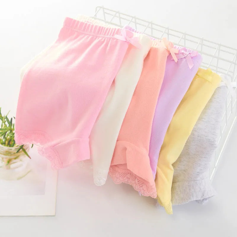 Children baby girls summer anti-exposure cotton safety pants in mixed colours