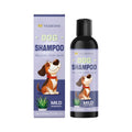 Dog shampoo with aloe barbadensis extract in a 100ml bottle for gentle pet washing