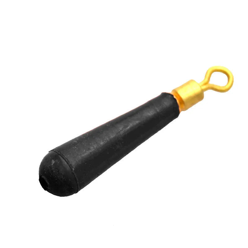 Copper head float base rotating fishing tackle accessory in three sizes on a blue background.